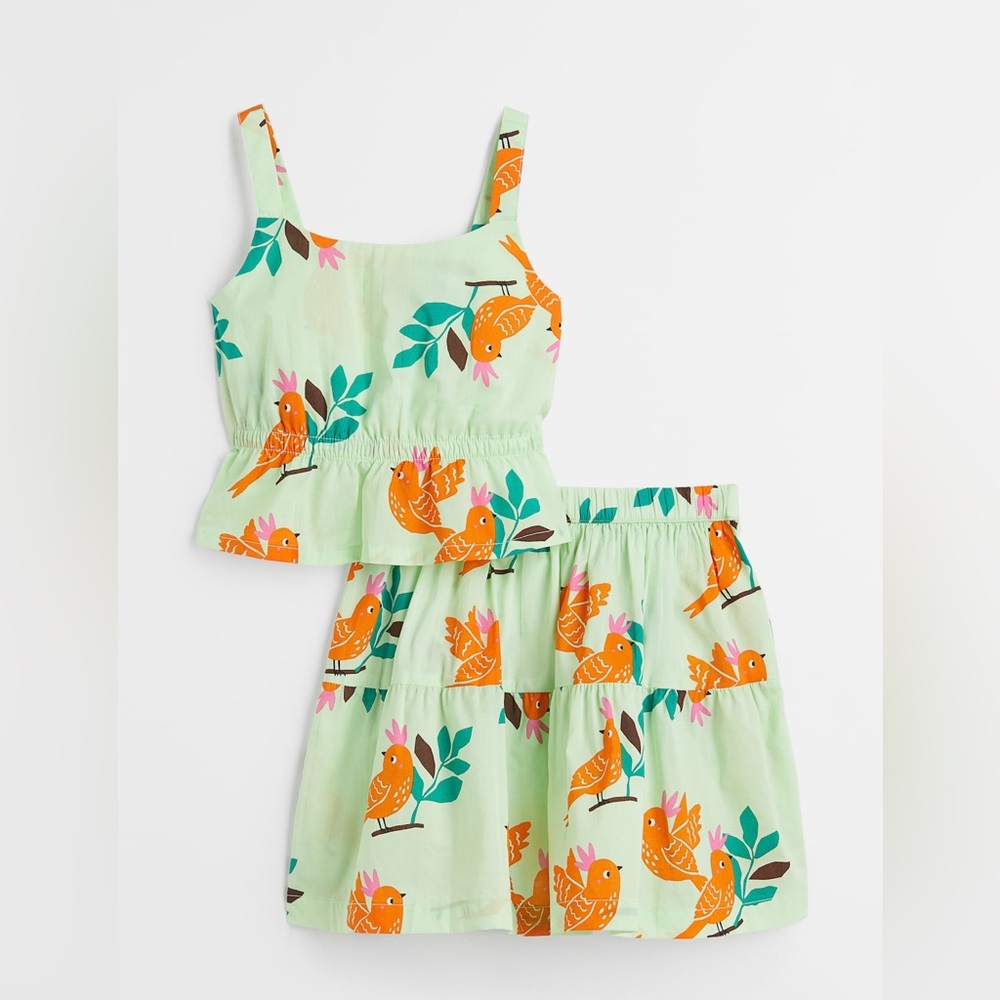 Summer Cotton Poplin Two Piece